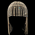 Big diamond tassel headwear water diamond full diamond temperament ethnic style hat