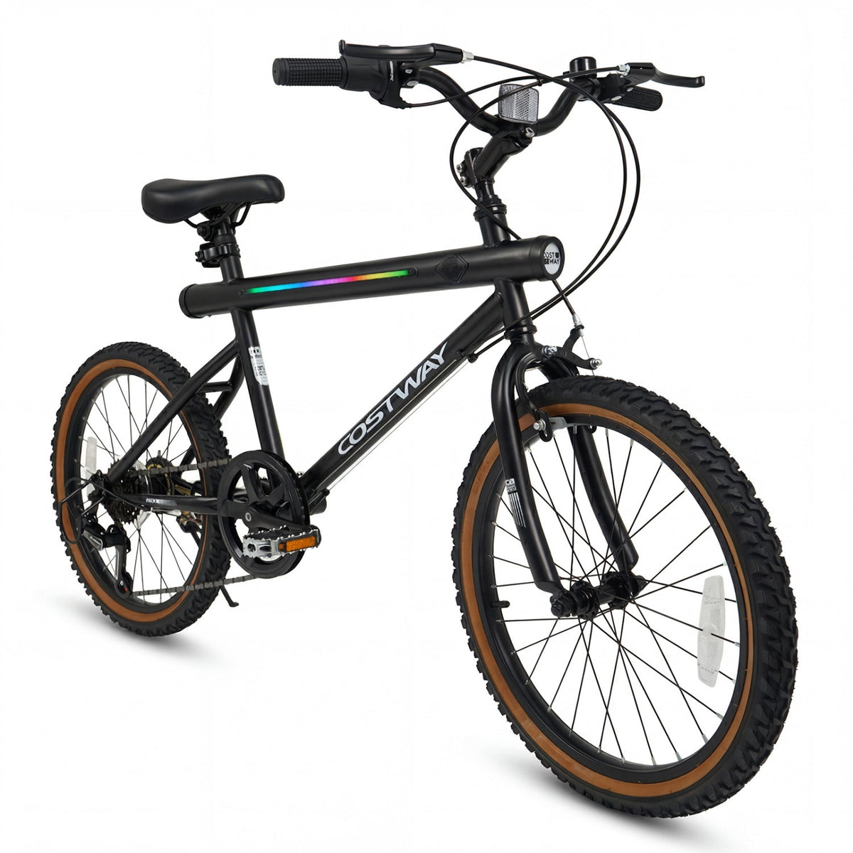 20 Inch LED-lit Cycling Bike with 2 Speakers and Ambient Lights for Men and Women