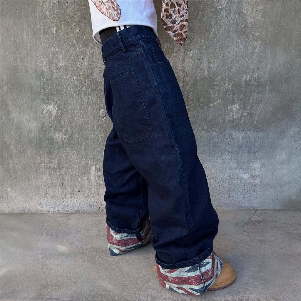 Hip-hop Straight-leg Wide-leg Pants Loose-fitting Casual Trousers