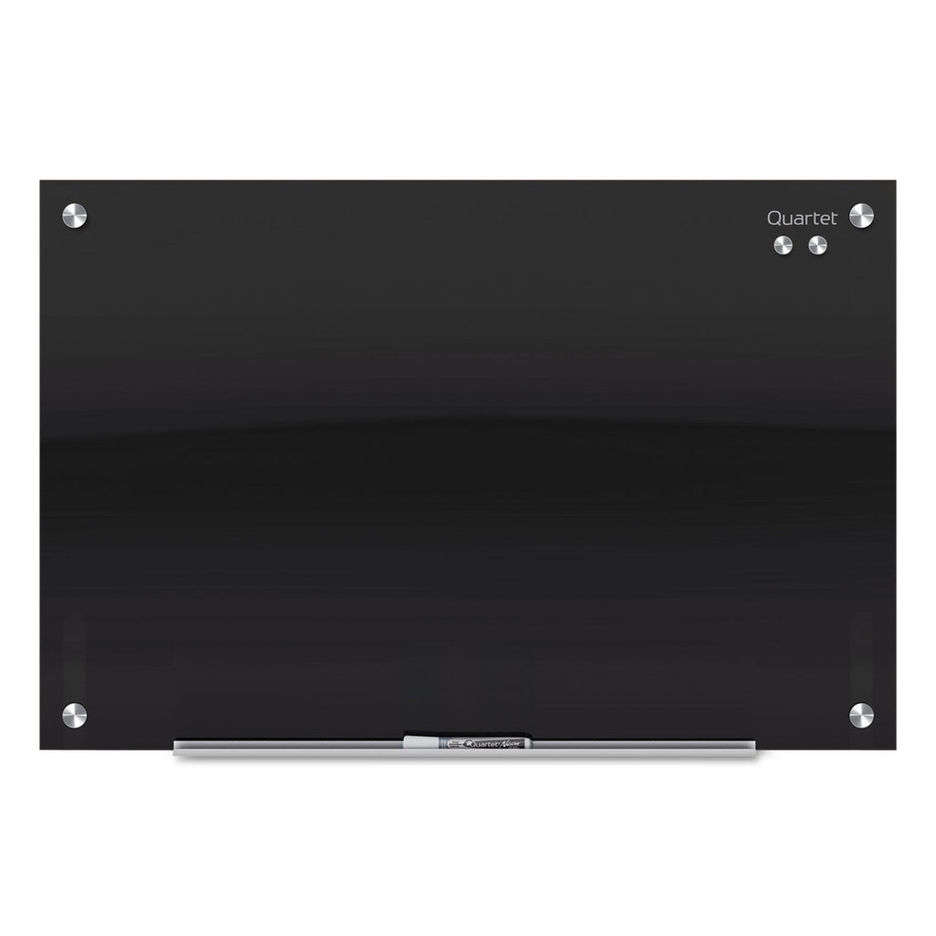 Quartet Infinity Black Glass Magnetic Marker Board, 72 x 48