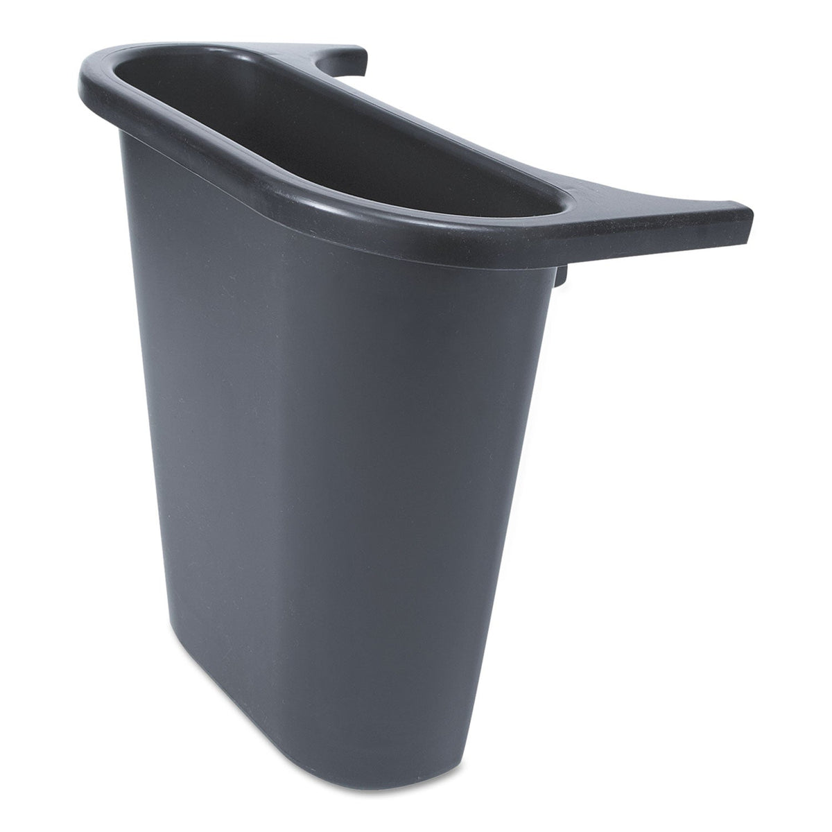 Rubbermaid Saddle Basket Recycling Bin, Rectangular, Black