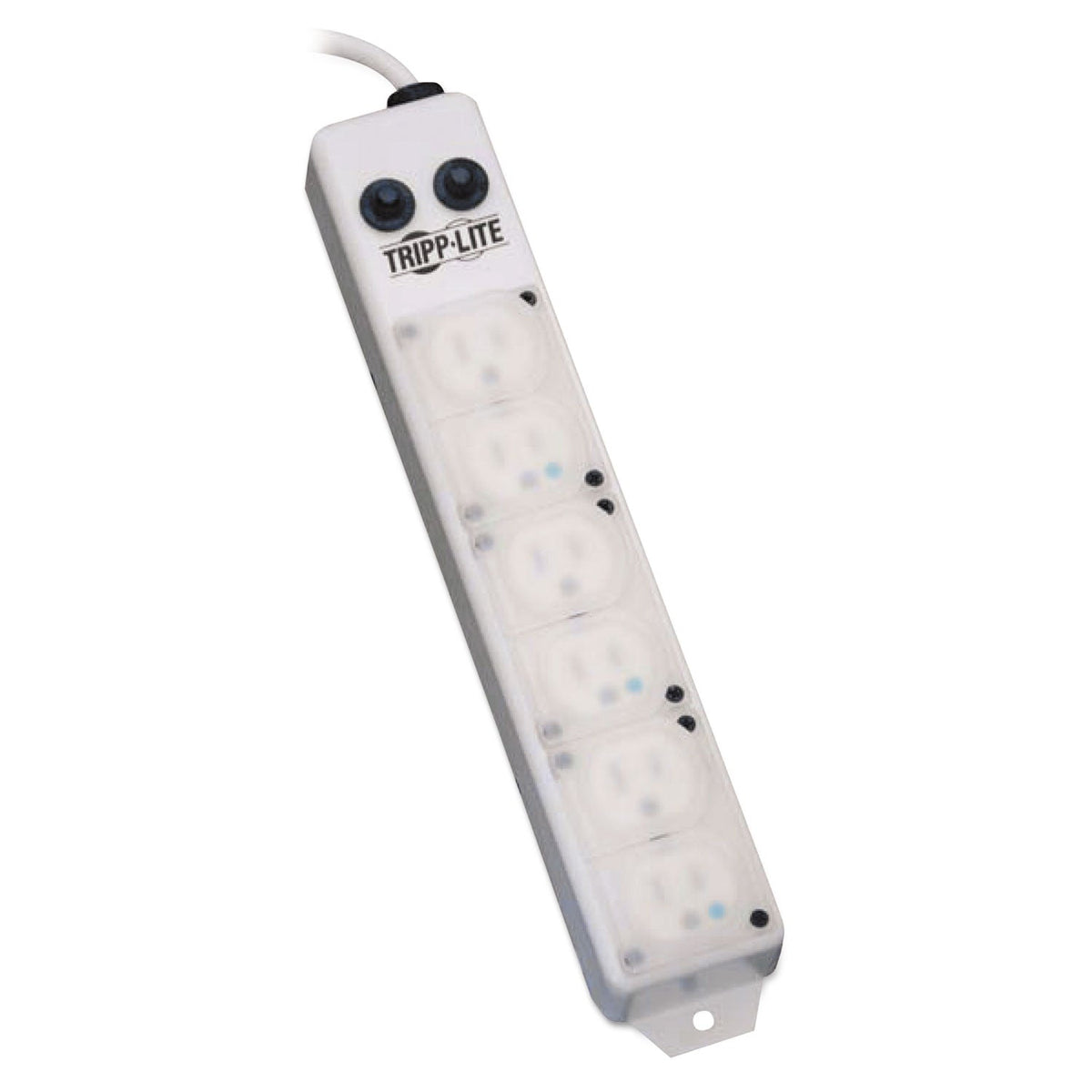 Tripp Lite Medical-Grade Power Strip for Patient-Care Vicinity, 6 Outlets, 15 ft Cord, White
