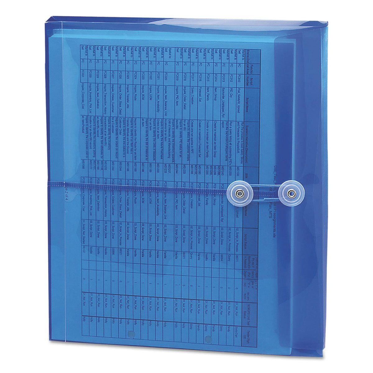 Smead Poly String and Button Interoffice Envelopes, Open-Side (Horizontal), 9.75 x 11.63, Transparent Blue, 5/Pack