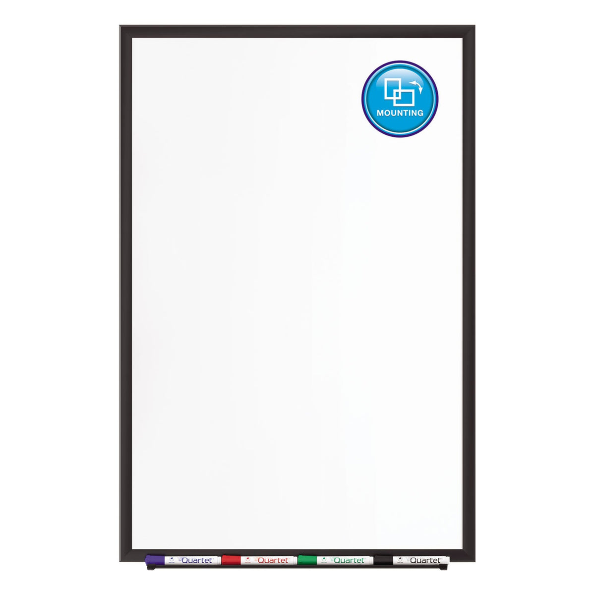Quartet Classic Porcelain Magnetic Whiteboard, 72 x 48, Black Aluminum Frame