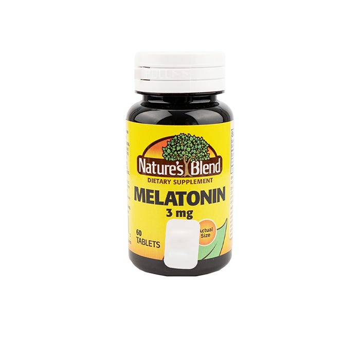 Nature's Blend Melatonin 3 mg – Sleep Support (60 Tablets)