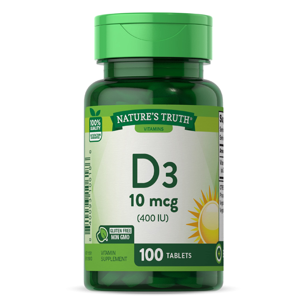 Nature's Truth® Vitamin D3 400 U Tablet, 100 EA