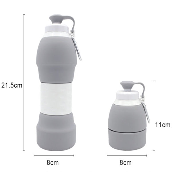 580ml Collapsible Silicone Water Bottle – Foldable & Portable