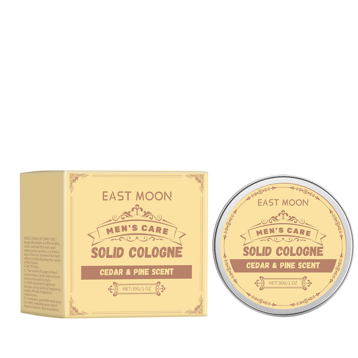 Cedar Wood Men's Solid Balm Portable Perfume Lasting Charming Charm Men's Balm