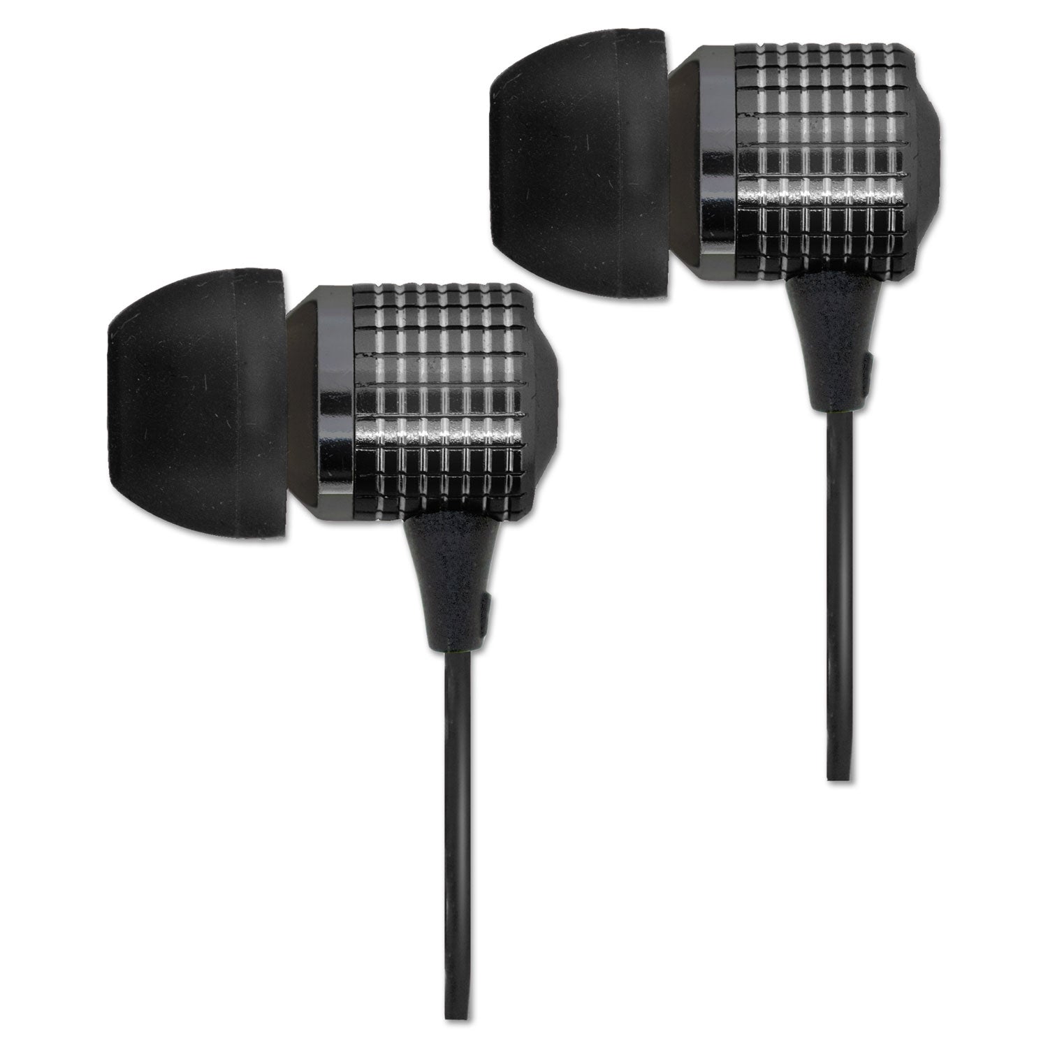 ByTech Earbuds with Microphone, 4 ft Cord, Black