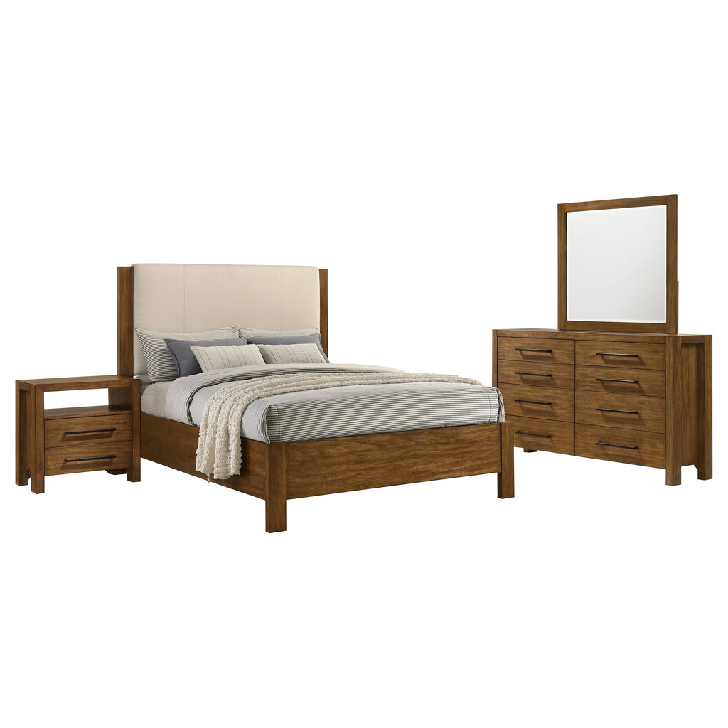 Adderley 4-piece Queen Bedroom Set Warm Brown