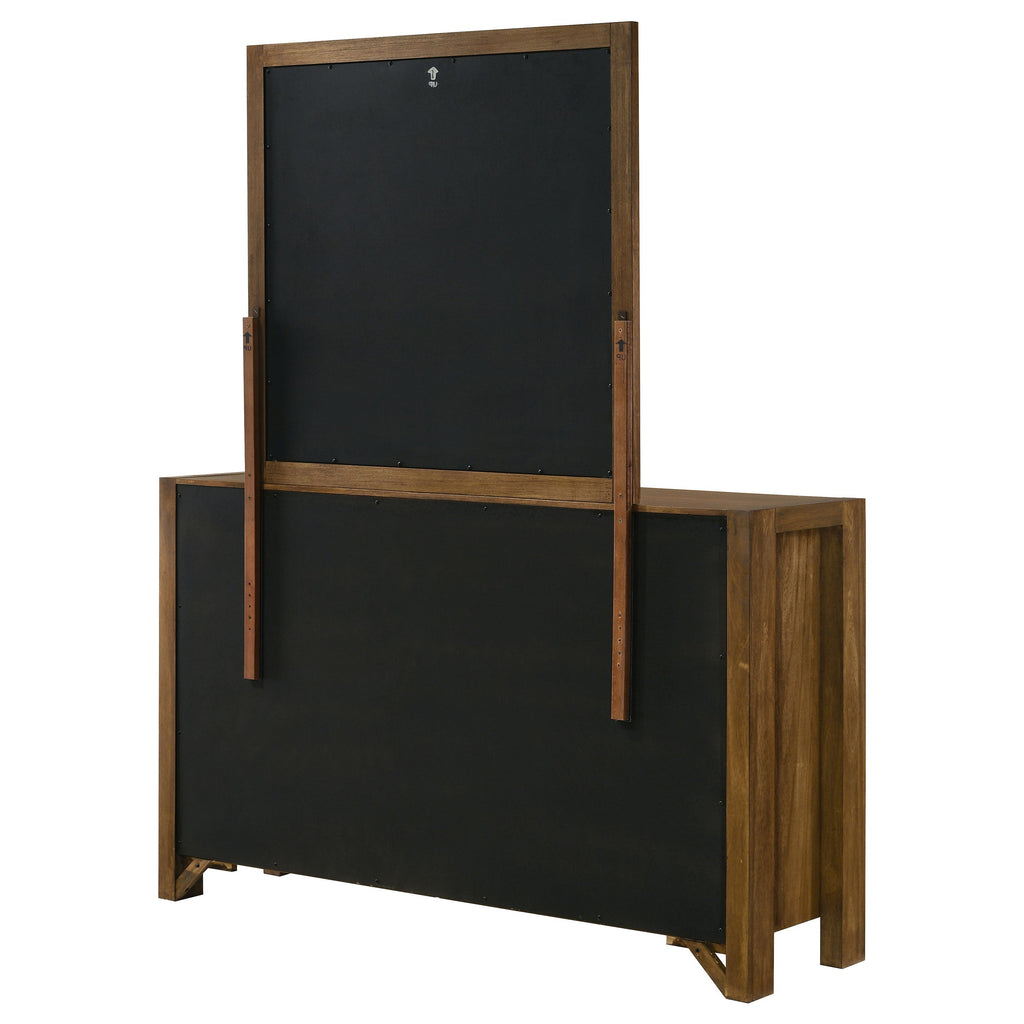 Adderley 8-drawer Bedroom Dresser and Mirror Warm Brown