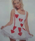 Womens Heart Valentine's Day Corset and Skirt Adult Costume Size S/M