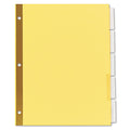 Universal Deluxe Extended Insertable Tab Indexes, 5-Tab, 11 x 8.5, Buff, Clear Tabs, 6 Sets