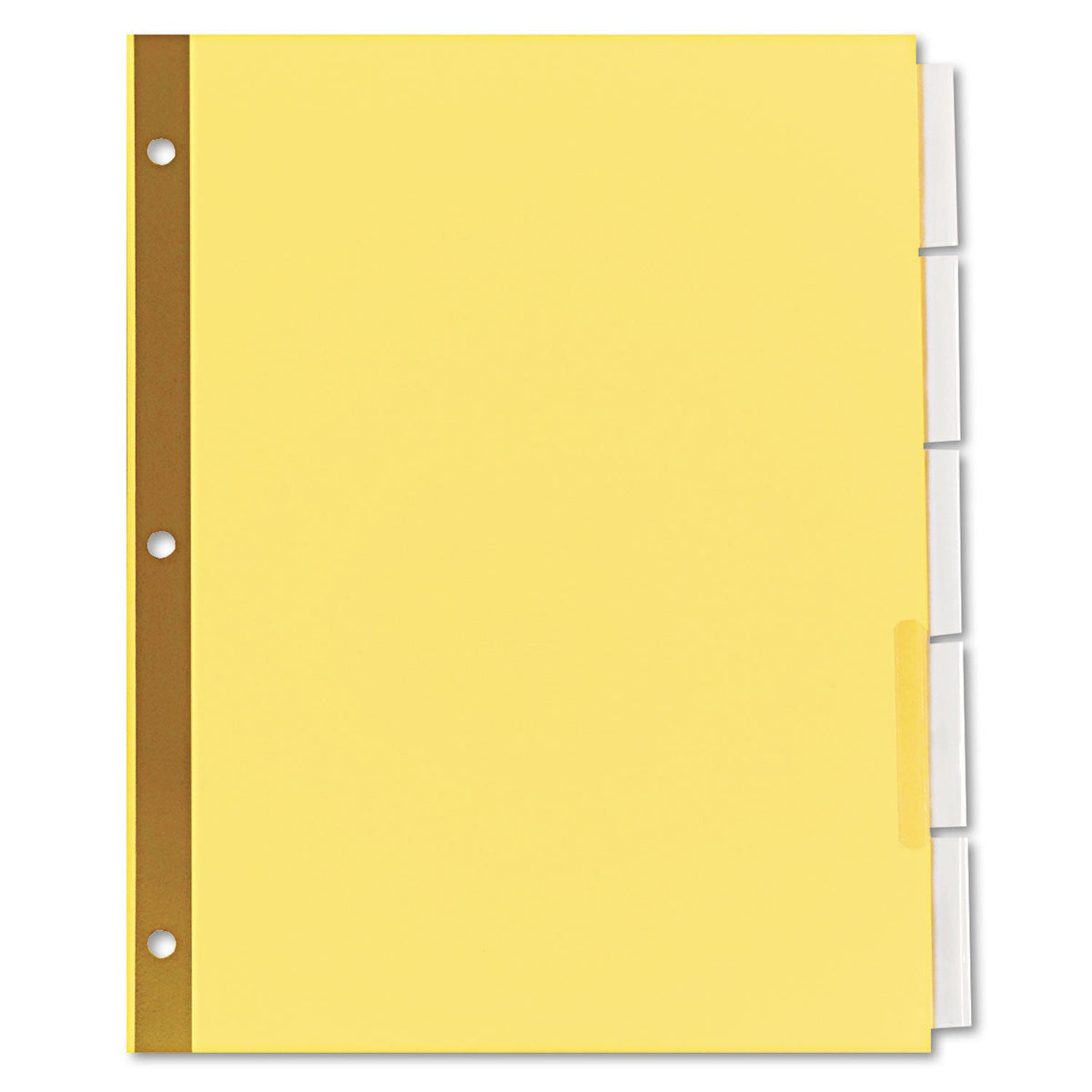Universal Deluxe Extended Insertable Tab Indexes, 5-Tab, 11 x 8.5, Buff, Clear Tabs, 6 Sets