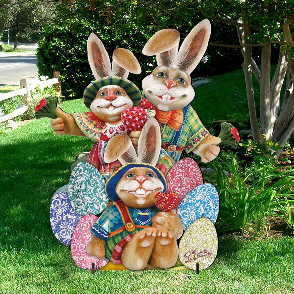 Drucker Easter Family Easter Yard Sign  by G. DeBrekht - Easter Spring Decor - 8154420-2F