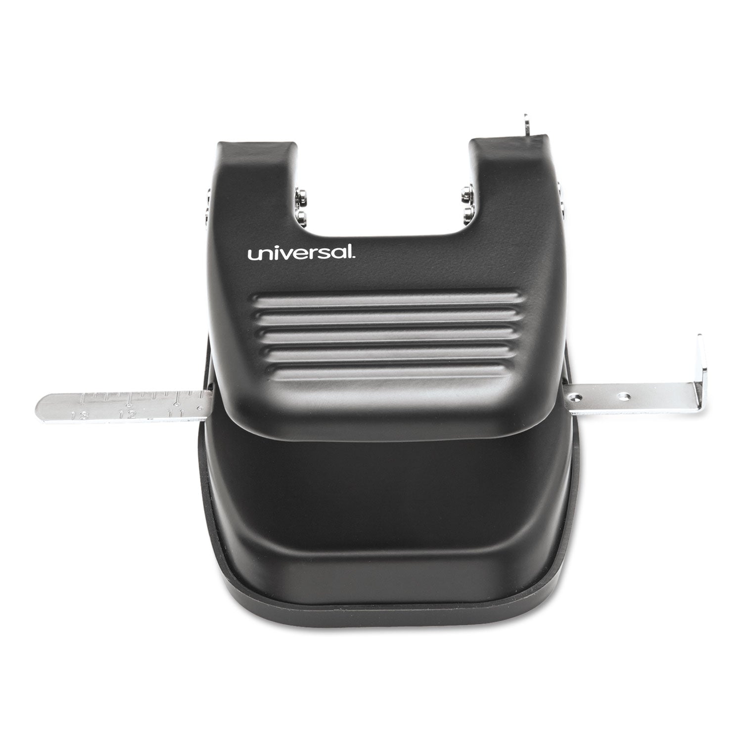 Universal 30-Sheet Two-Hole Punch, 9/32" Holes, Black
