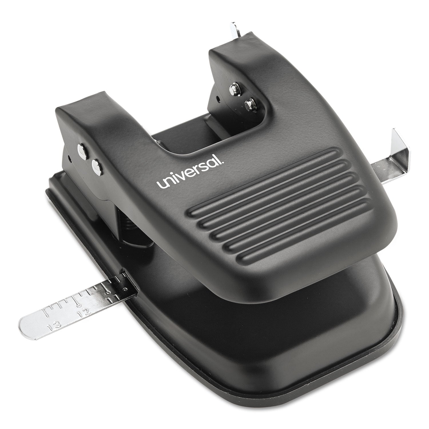 Universal 30-Sheet Two-Hole Punch, 9/32" Holes, Black