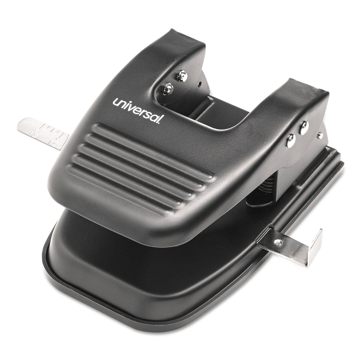 Universal 30-Sheet Two-Hole Punch, 9/32" Holes, Black