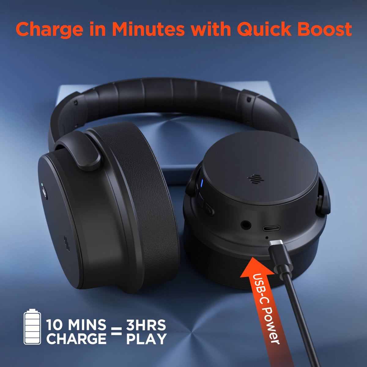 HyperGear Stealth ANC Wireless Headphones with Dynamic Bass Feature