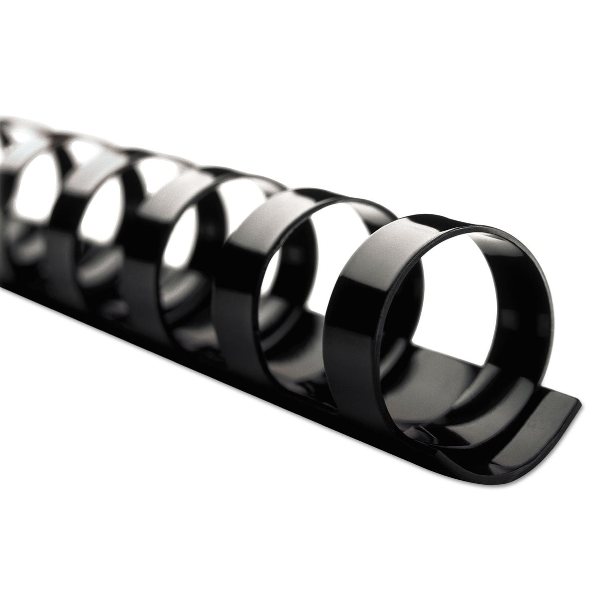 GBC CombBind Standard Spines, 1/4" Diameter, 25 Sheet Capacity, Black, 100/Box