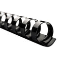 GBC CombBind Standard Spines, 1/2" Diameter, 90 Sheet Capacity, Black, 100/Box