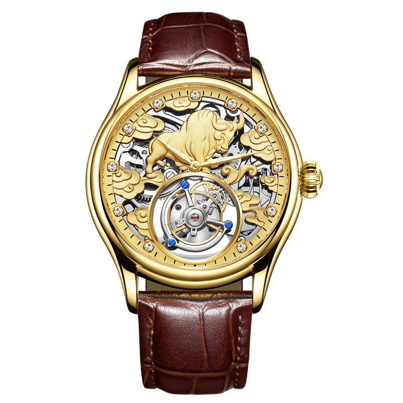 Double-sided Gemstone Glass Mechanical Watch