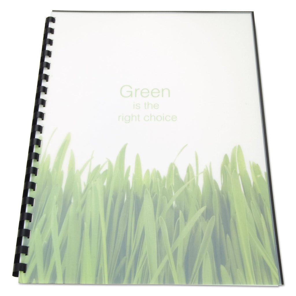 GBC 100% Recycled Poly Binding Cover, Frost, 11 x 8.5, Unpunched, 25/Pack