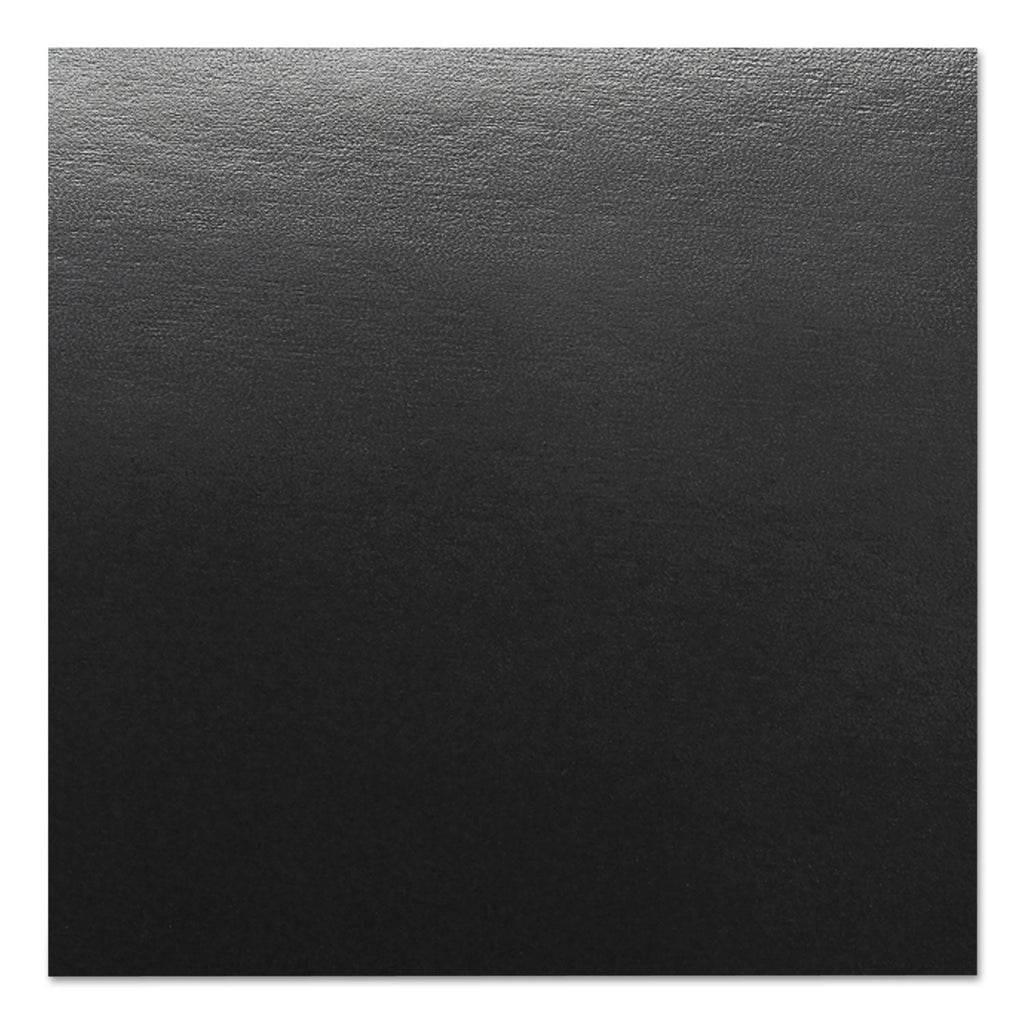 GBC Leather-Look Presentation Covers for Binding Systems, Black, 11.25 x 8.75, Unpunched, 50 Sets/Pack