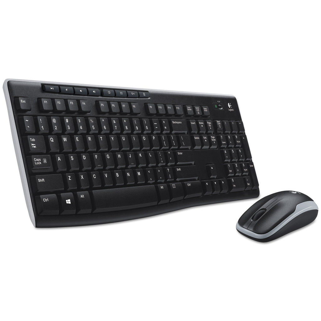 Logitech Wireless Combo MK270, 2.4 GHz Frequency/33 ft Wireless Range, Black