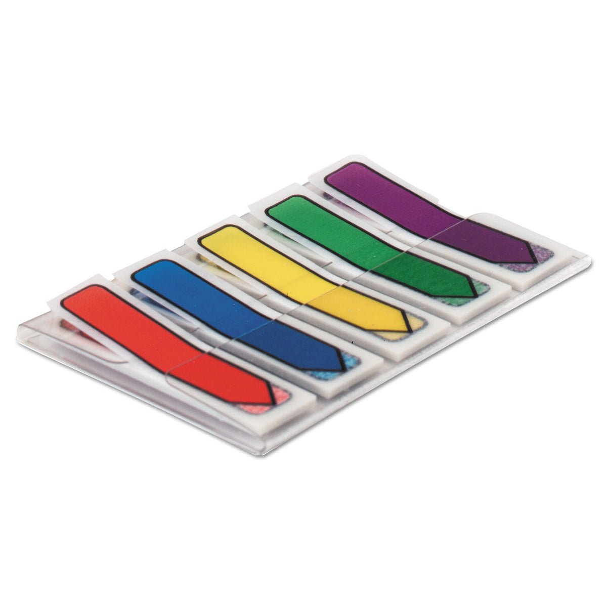 Post-it Arrow 0.5" Page Flags, Blue/Green/Purple/Red/Yellow, 20/Color, 100/Pack