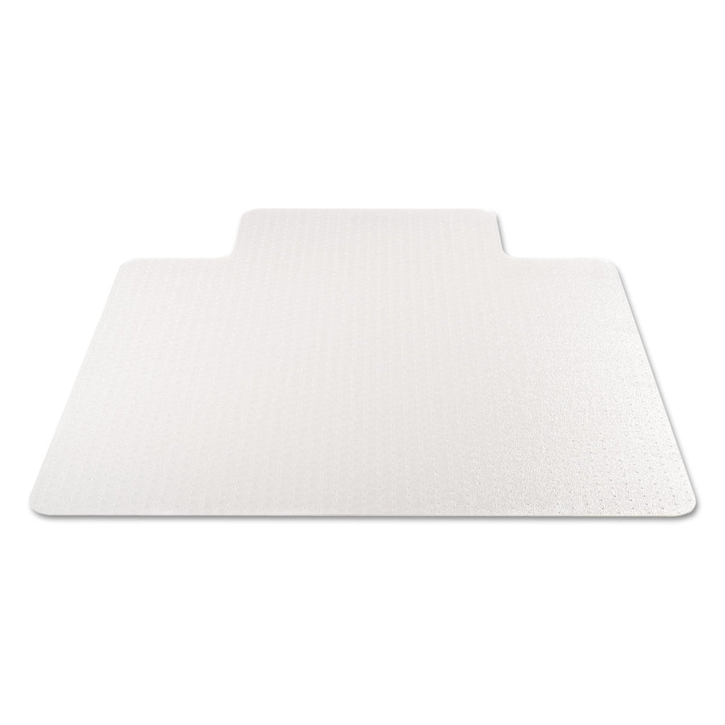 deflecto EconoMat Occasional Use Chair Mat, Low Pile Carpet, Flat, 36 x 48, Lipped, Clear