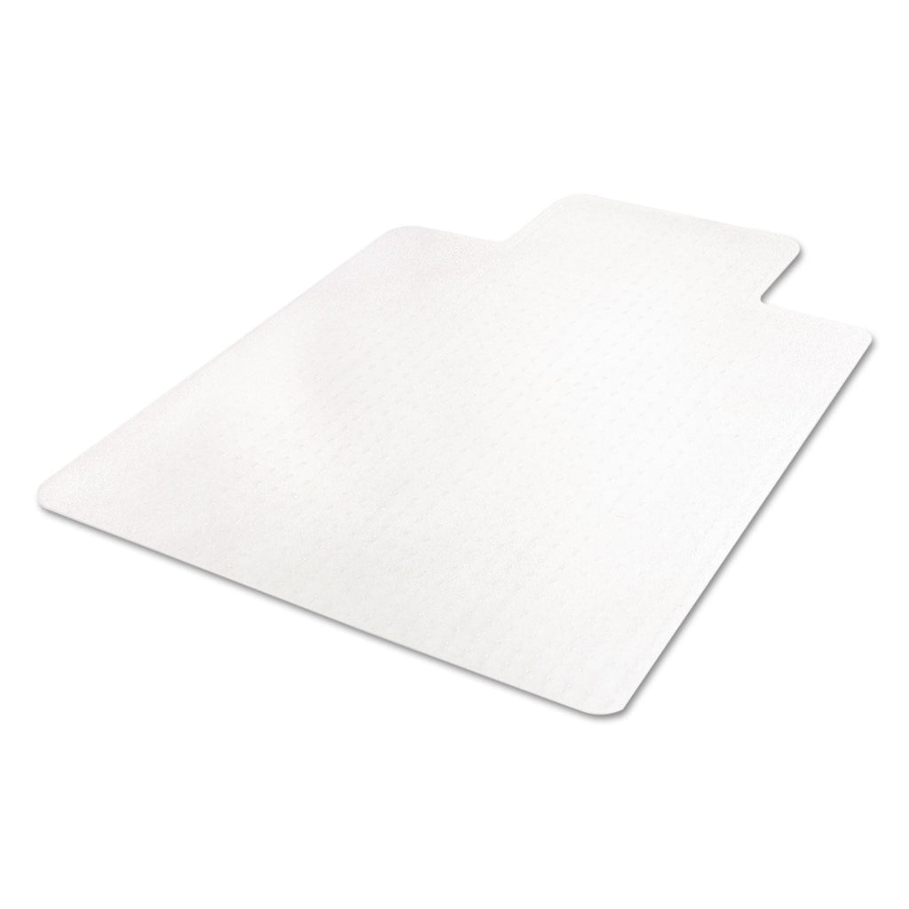 deflecto EconoMat Occasional Use Chair Mat, Low Pile Carpet, Flat, 36 x 48, Lipped, Clear