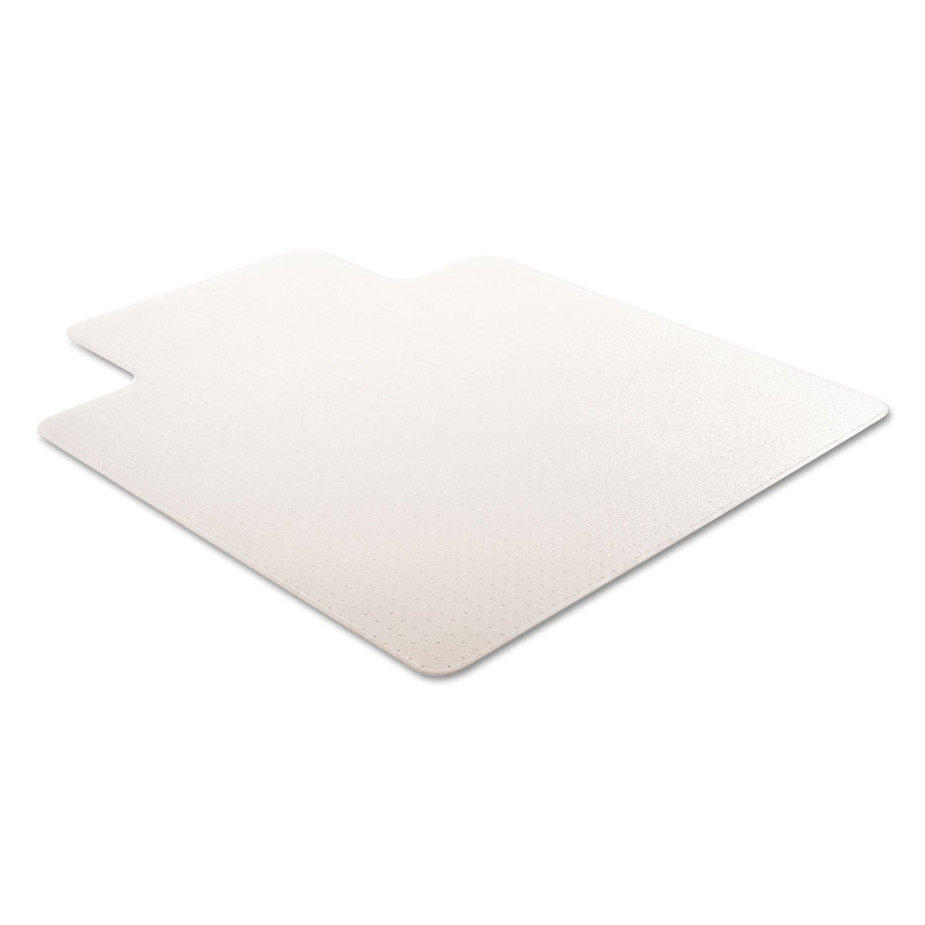 deflecto ExecuMat All Day Use Chair Mat for High Pile Carpet, 45 x 53, Wide Lipped, Clear