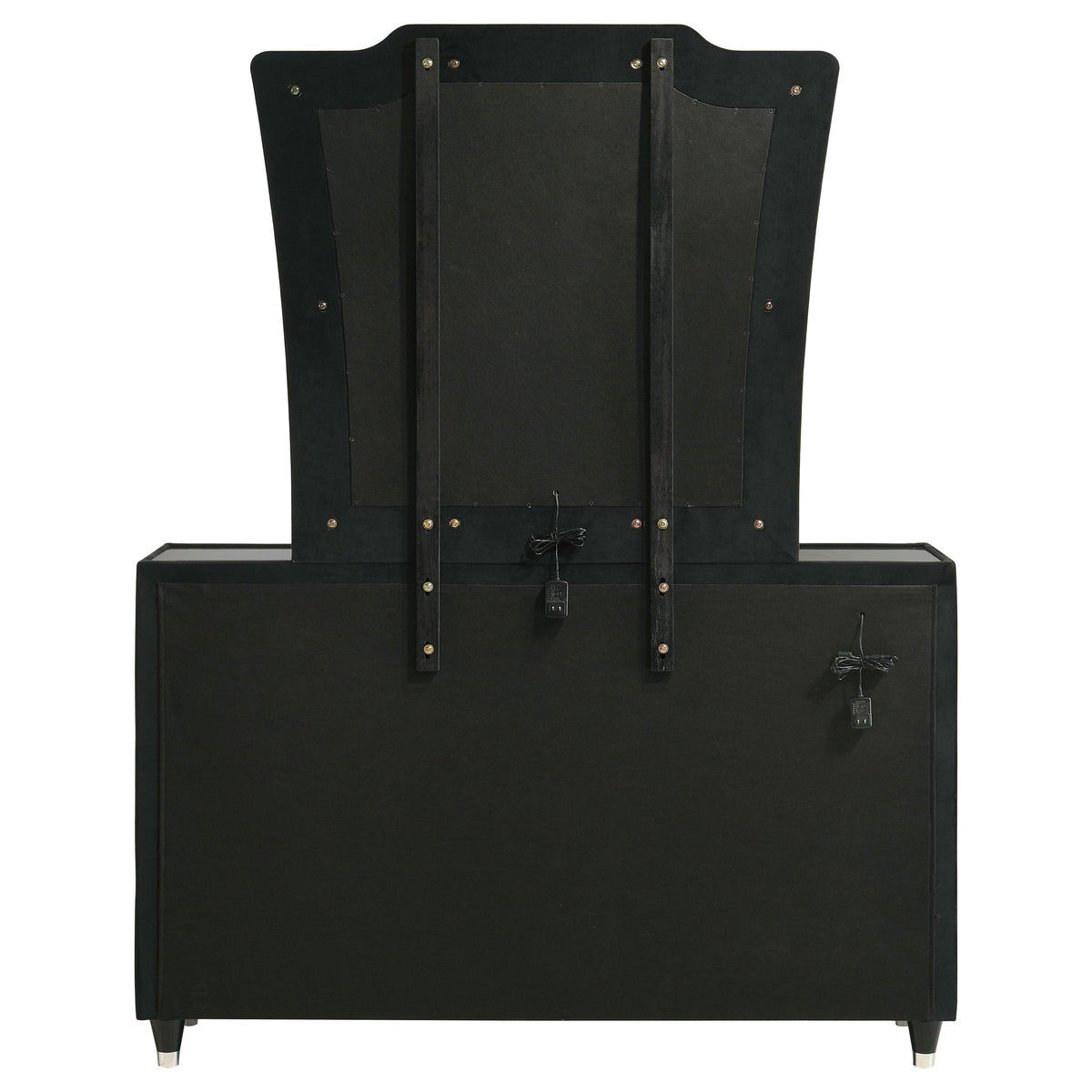 Lorient 8-drawer LED Dresser with Mirror Black
