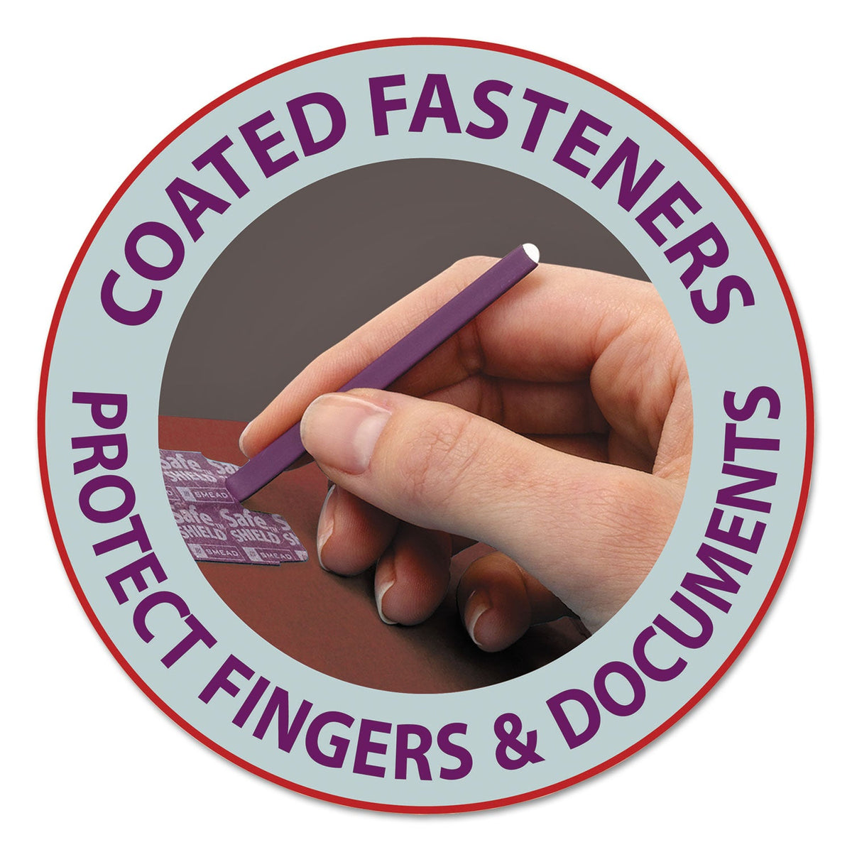 Smead Pressboard Classification Folders with SafeSHIELD Coated Fasteners, 2/5 Cut, 2 Dividers, Legal Size, Red, 10/Box