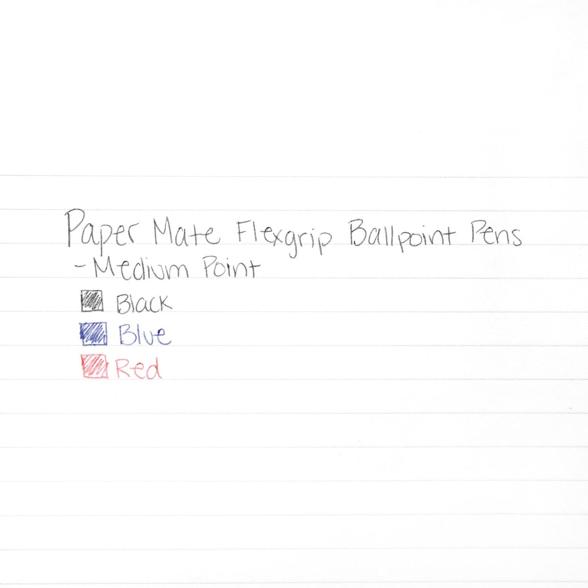 Paper Mate FlexGrip Ultra Ballpoint Pen, Retractable, Medium 1 mm, Blue Ink, Blue Barrel, Dozen