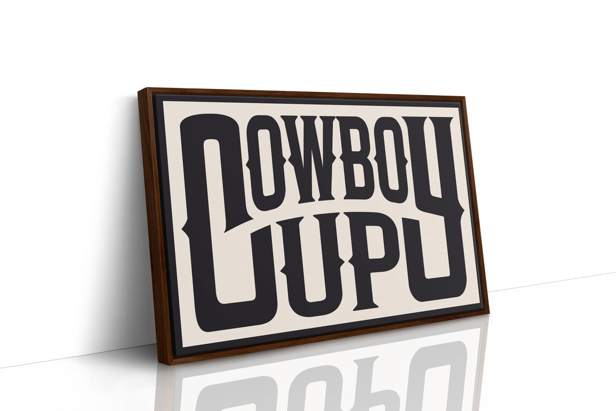 Cowboy Up Western Print in Black Ink