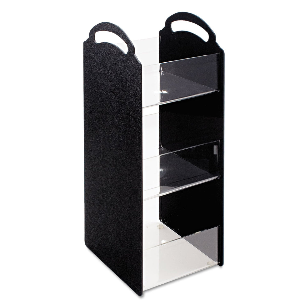 Vertiflex Compact Condiment Organizer, 6 Compartments, 6.13 x 8 x 18, Black