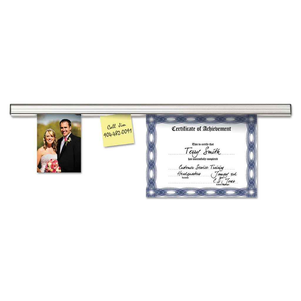 Advantus Grip-A-Strip Display Rail, 48 x 1.5, Aluminum Finish