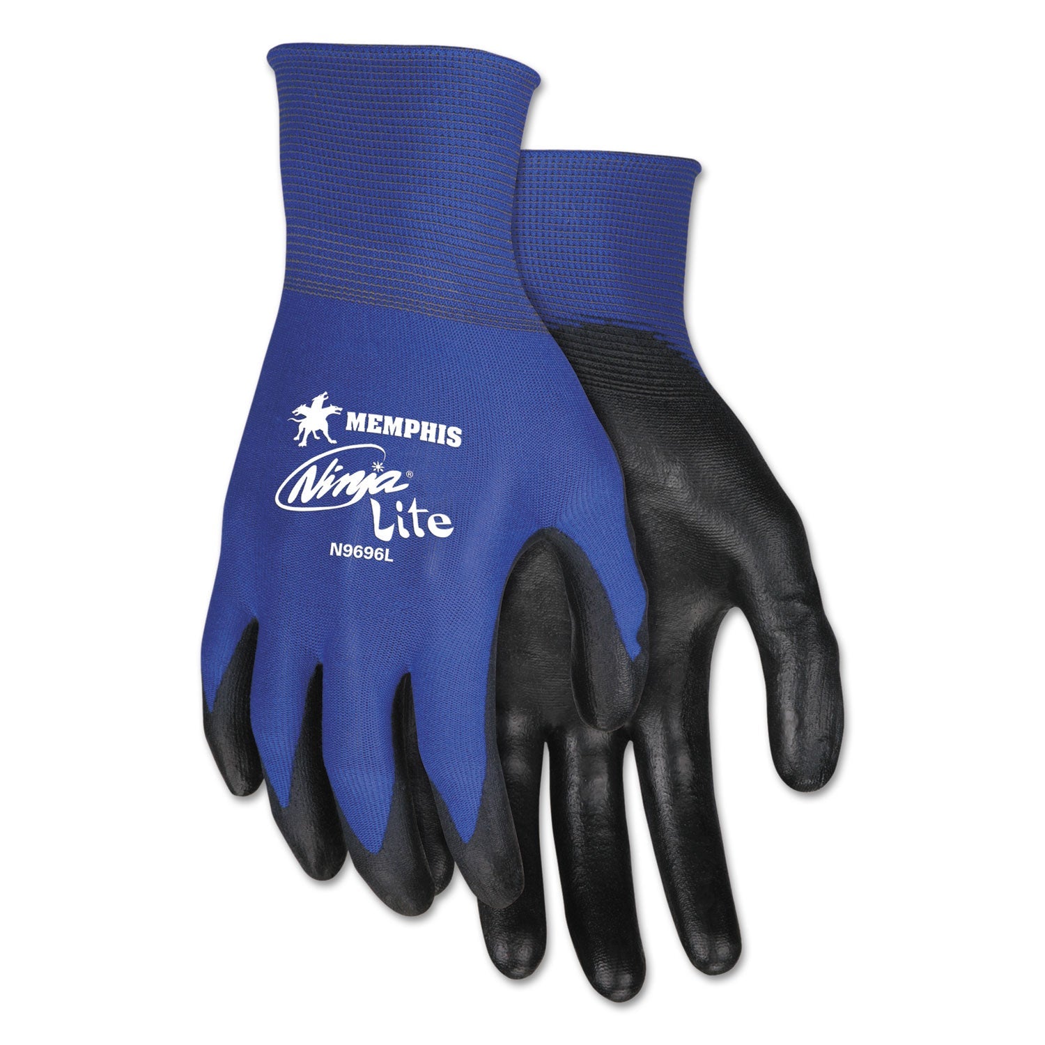 MCR Ultra Tech Tactile Dexterity Work Gloves, Blue/Black, Small, 1 Dozen