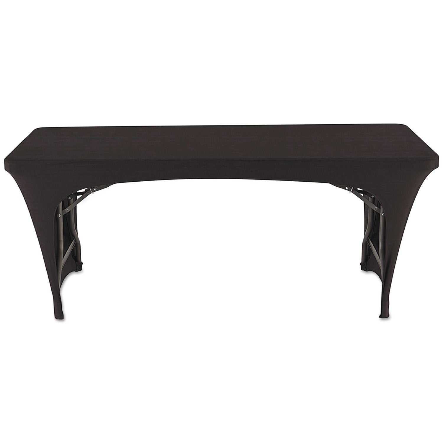 Iceberg iGear Fabric Table Cover, Open Design, Polyester/Spandex, 30" x 72", Black