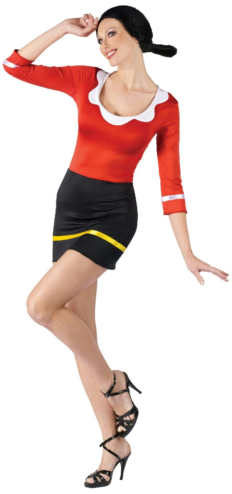 Fun World Women's Olive Oyl Adult Costume Popeye Sailor Wife M/L 10-14