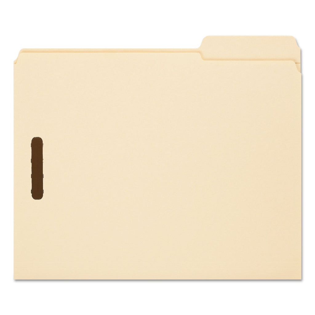 Smead Top Tab Fastener Folders, 1/3-Cut Tabs: Right, 2 Fasteners, Letter Size, 11-pt Manila Exterior, 50/Box