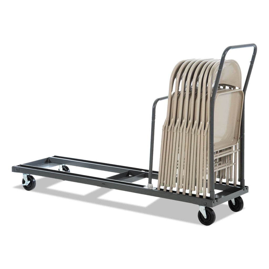 Alera Chair/Table Cart, Metal, 600 lb Capacity, 20.86" x 50.78" to 72.04" x 43.3", Black