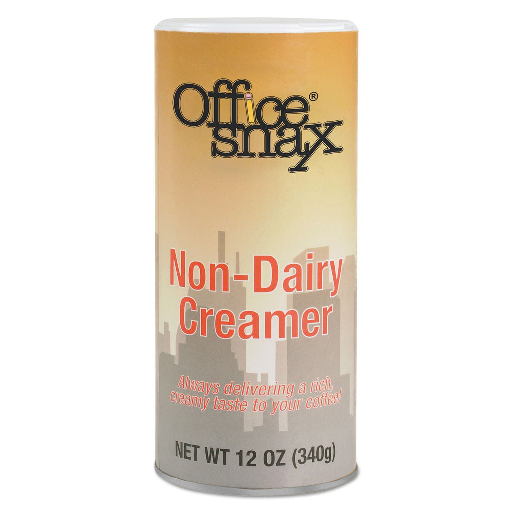 Office Snax Reclosable Powdered Non-Dairy Creamer, 12 oz Canister, 3/Pack