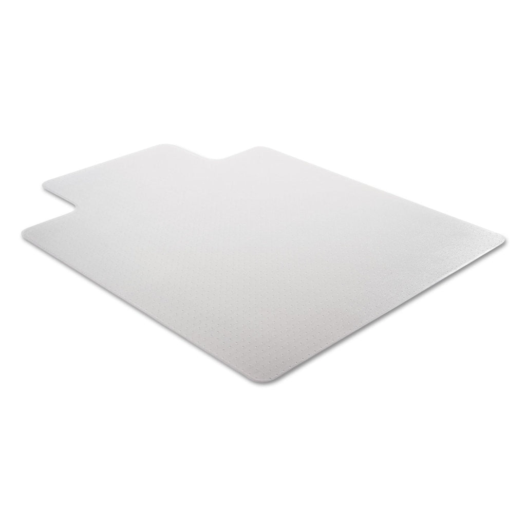 Alera Moderate Use Studded Chair Mat for Low Pile Carpet, 45 x 53, Wide Lipped, Clear
