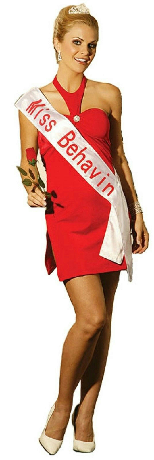 Beauty Contest Winner Miss Behavin Adult Red Dress Plus Size 1X/2X