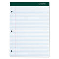 TOPS Double Docket Ruled Pads with Extra Sturdy Back, Medium/College Rule, 100 White 8.5 x 11.75 Sheets