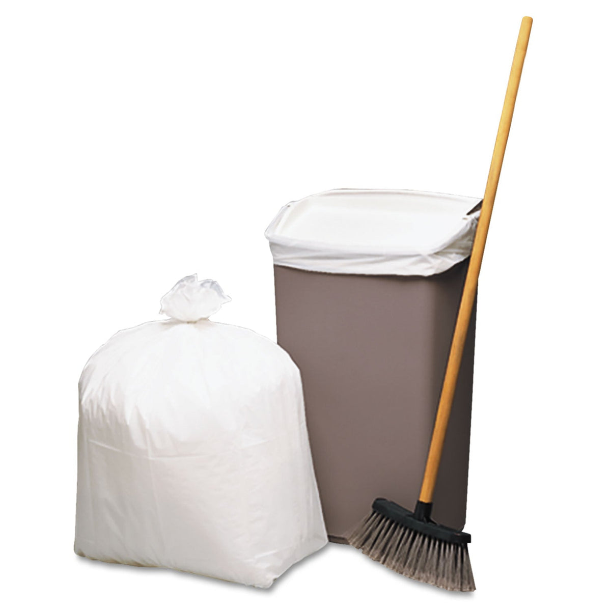 Earthsense Linear-Low-Density Recycled Tall Kitchen Bags, 13 gal, 0.85 mil, 24" x 33", White, 150/Box