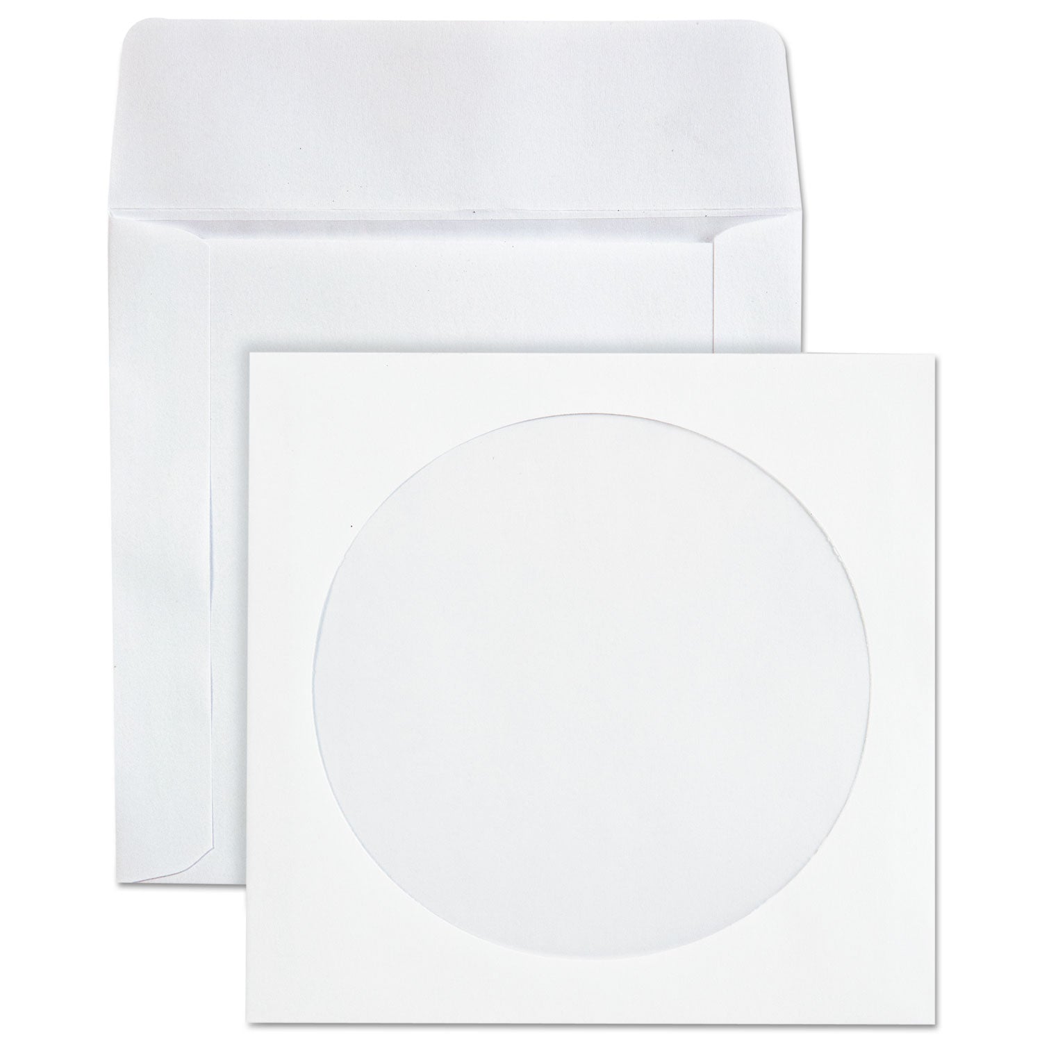 Quality Park CD/DVD Sleeves, 1 Disc Capacity, White, 100/Box